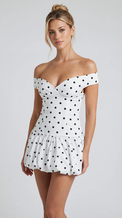 Amélie Polka Mini Dress