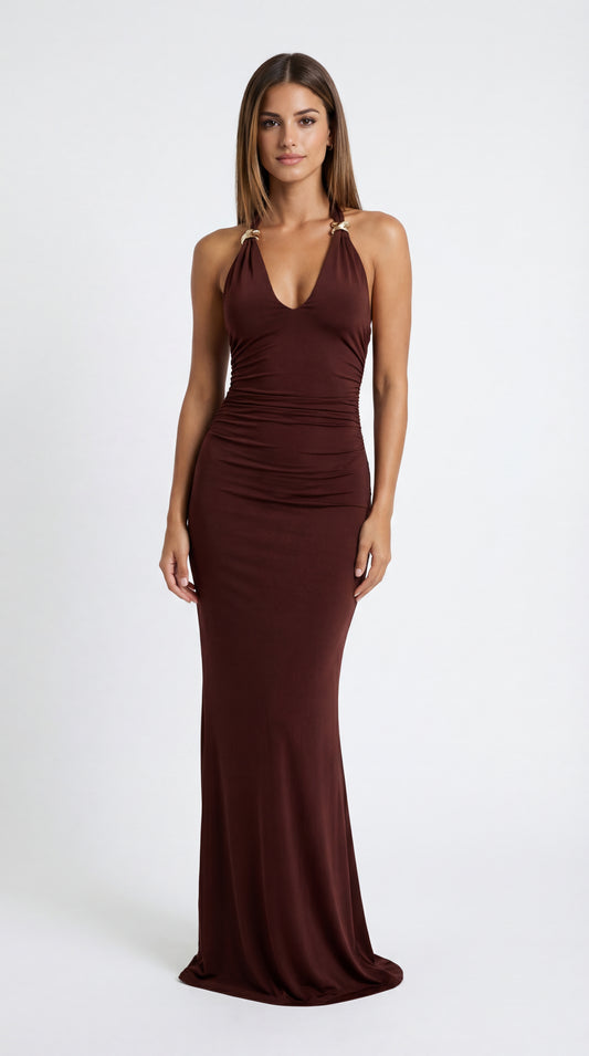 Aria Halter Maxi Dress